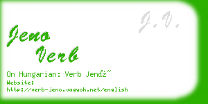 jeno verb business card